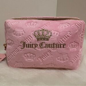 Juicy Couture Pink Velvet Cosmetic Bag